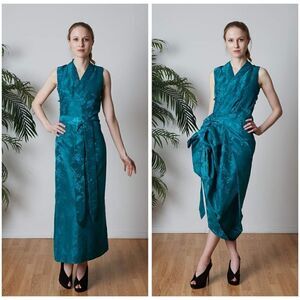 Asian Wrap Dress Worn 2 Ways Designer 